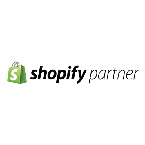 Shopify partner logo on a white background